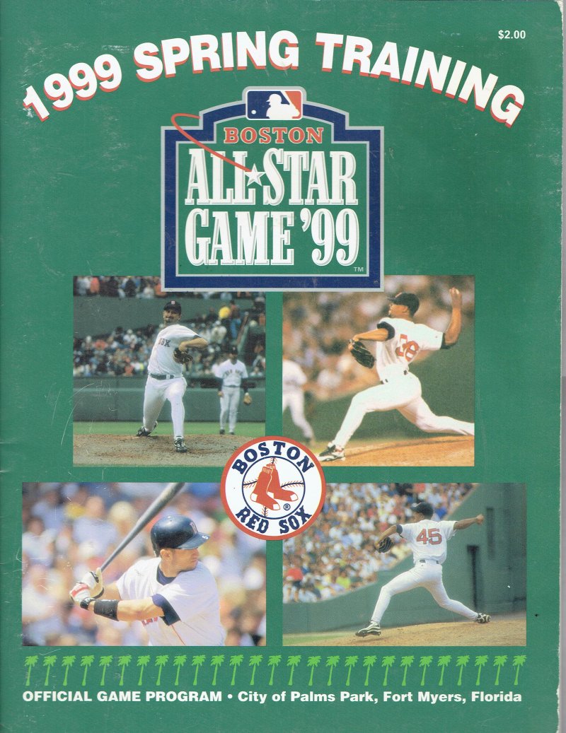 Image 7 of 1999 Red Sox Spring Training Magazine Program signed Nomar Merloni hatteberg