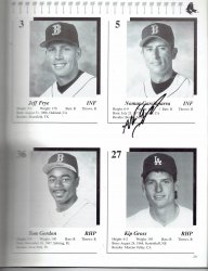 1999 Red Sox Spring Training Magazine Program signed Nomar Merloni hatteberg