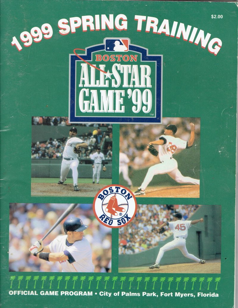 Image 4 of 1999 Red Sox Spring Training Magazine Program signed Wakefield Saberhagen Corsi