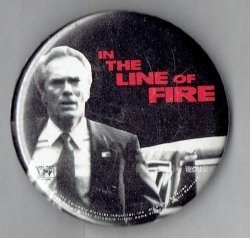 1993 in the line of fire Clint Eastwood Pin Button