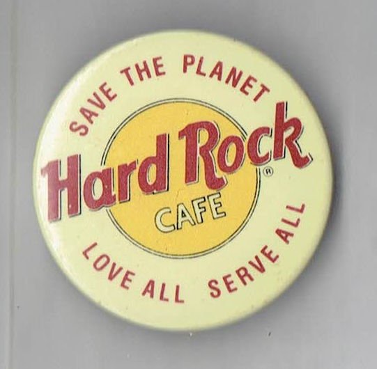 Image 0 of Hard Rock Cafe Save the Planet Love all Server all Pin Button