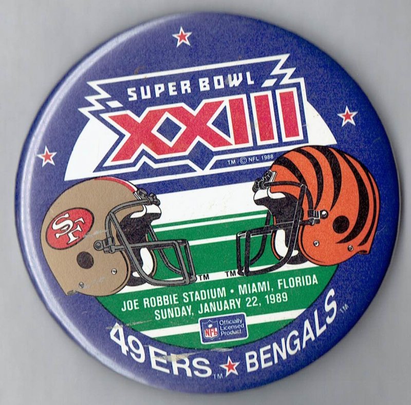 Image 0 of Vintage 1989 Super Bowl XXIII 23 Bengals 49ers 3