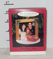 1996 Hallmark Keepsake Ornament Thank you Santa MIB