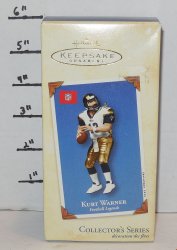 2002 Hallmark Keepsake Ornament Kurt Warner Football Legends Ornament