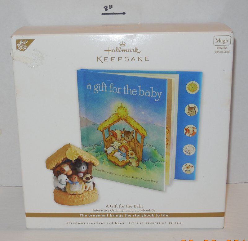 Image 0 of HALLMARK KEEPSAKE 2010 A GIFT FOR THE BABY INTERACTIVE BOOK  ORNAMENT SET