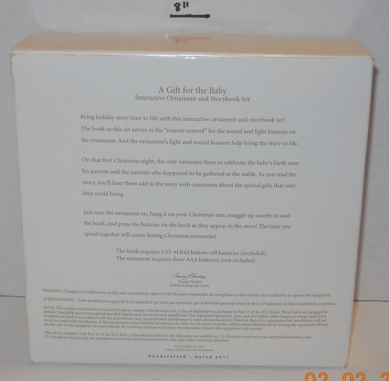 Image 2 of HALLMARK KEEPSAKE 2010 A GIFT FOR THE BABY INTERACTIVE BOOK  ORNAMENT SET