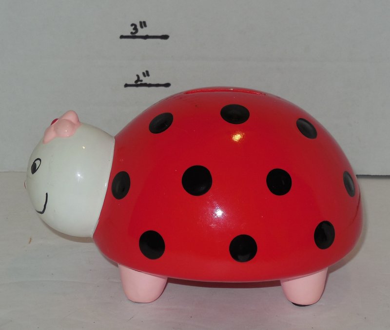 Image 1 of Ceramic Ladybug Bank