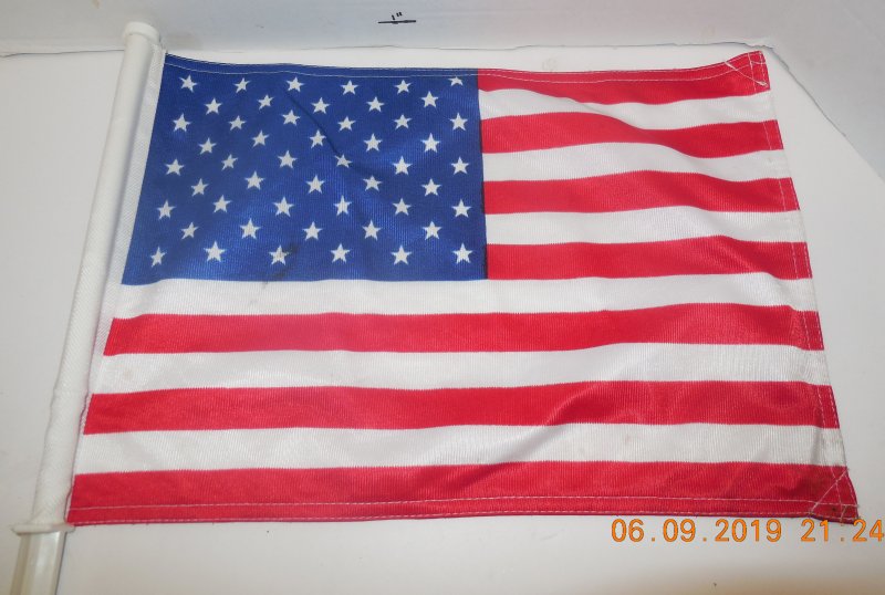 Image 1 of USA American Double Sided Nylon Car Window Vehicle 12x15.5 Flag