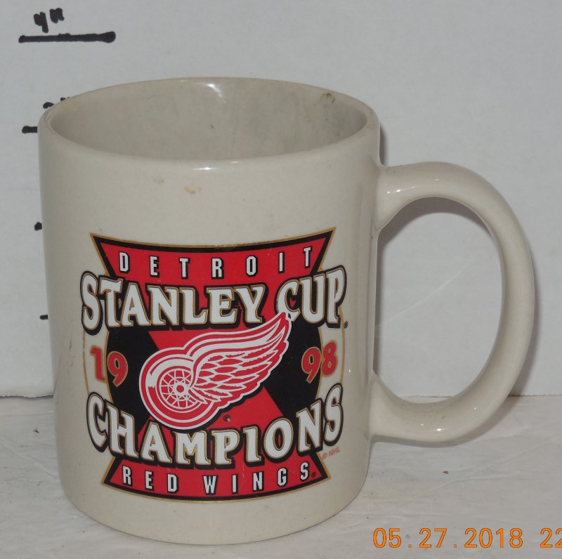 Image 0 of 1998 Detroit Red Wings Stanley Cup Champions Coffee Mug Cup Ceramic