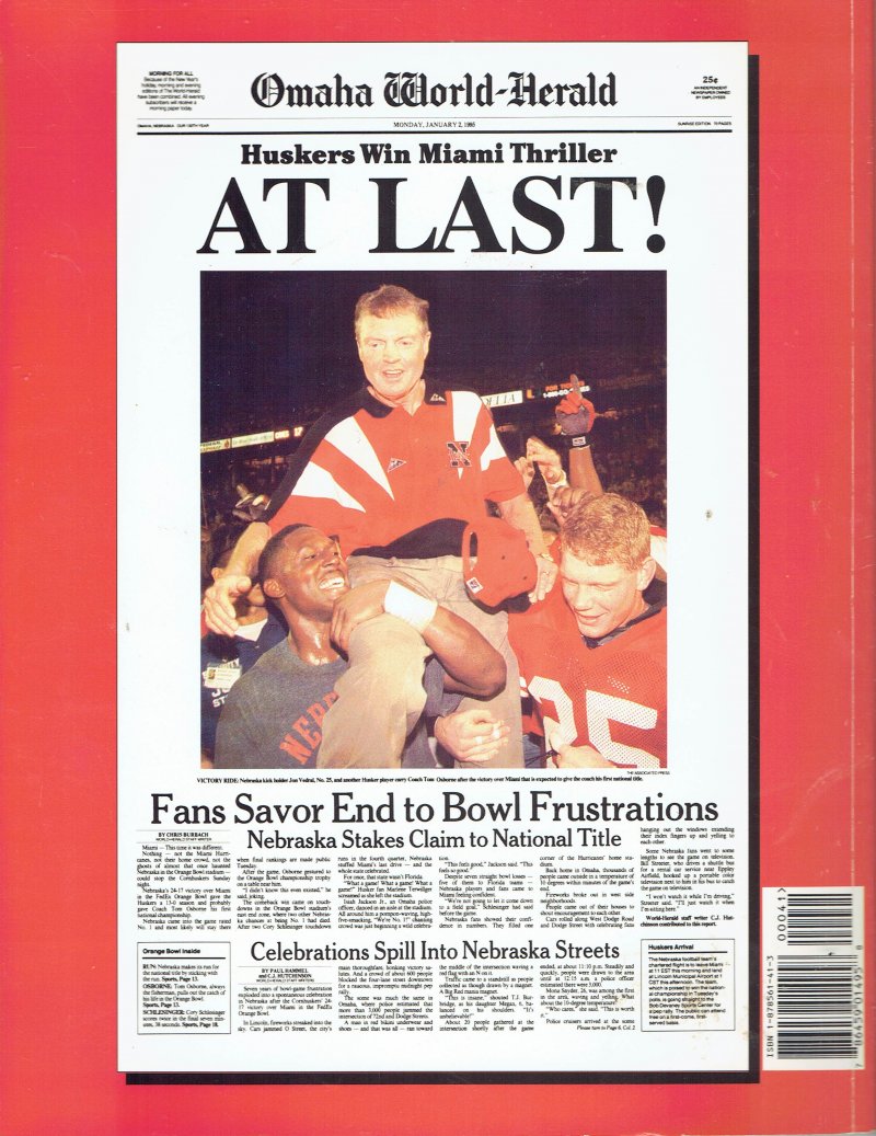 Image 1 of 1994 Nebraska Cornhuskers National Champions Special Edition Magazine Program