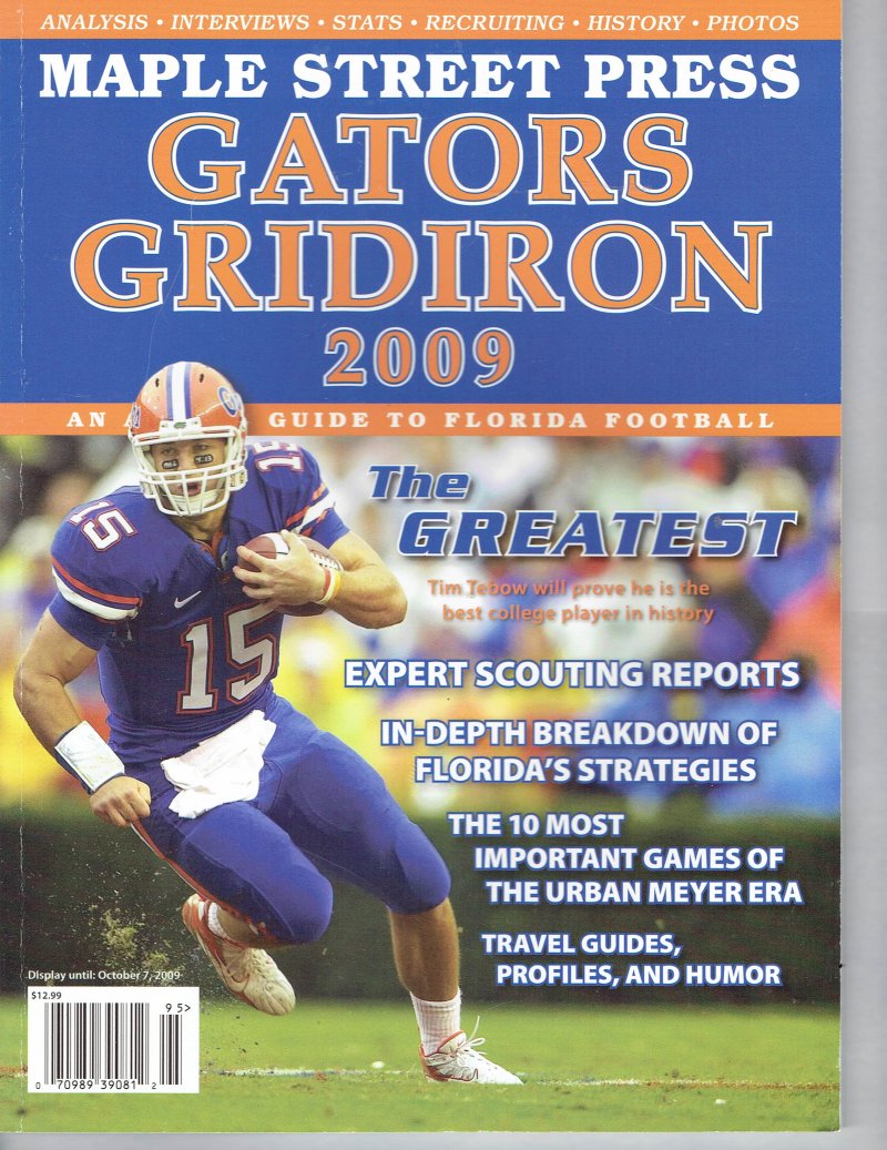 Image 0 of Maple Street Press Gators Gridiron 2009 Special Edition Magazine Program