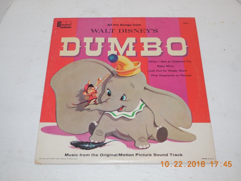 Image 0 of 1959 Disneyland Record Dumbo Lp Vinyl Album #1204
