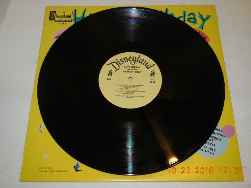 Image 3 of 1964 Disneyland Records Happy Birthday And Songs For Every Holiday LP Record OOP