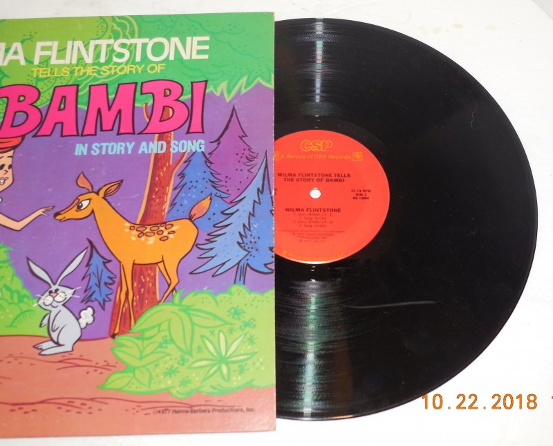 Image 2 of 1977 WILMA FLINTSTONE TELLS THE STORY OF BAMBI STORY & SONGS LP P 13906