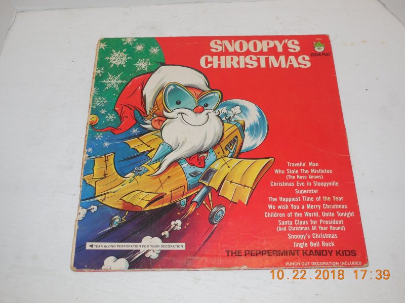 Image 0 of SNOOPY'S CHRISTMAS PETER PAN RECORDS 8090 LP RECORD ALBUM VINYL OOP