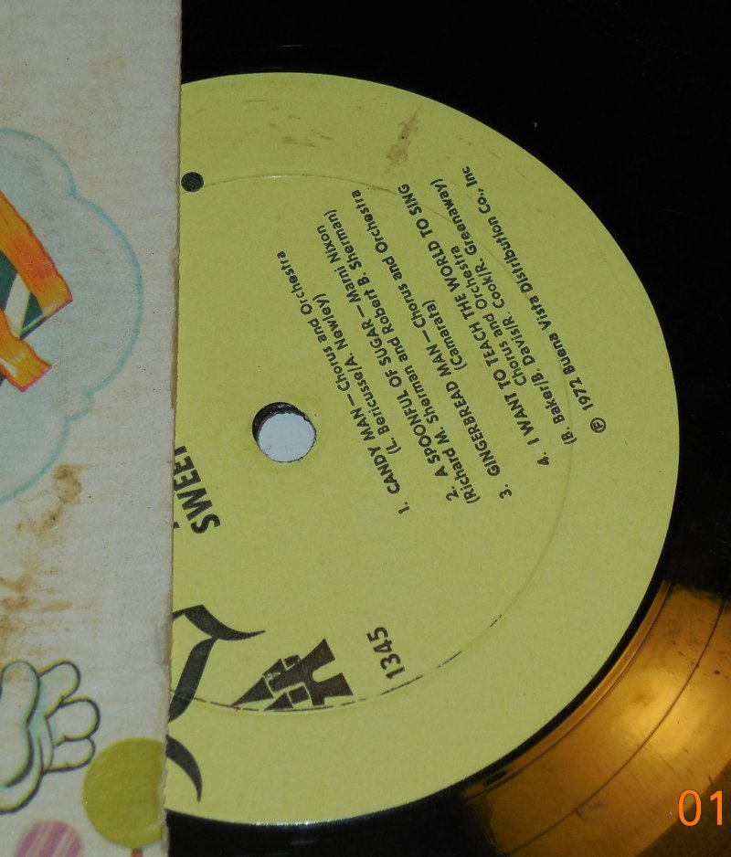 Image 1 of Vintage candy man Disneyland DQ1345 Record Album Vinyl 12 LP