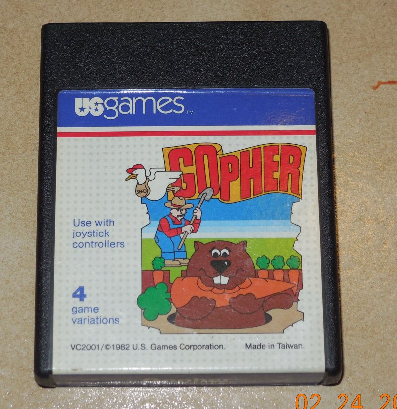 Image 0 of ATARI 2600 Gopher vintage game Cart