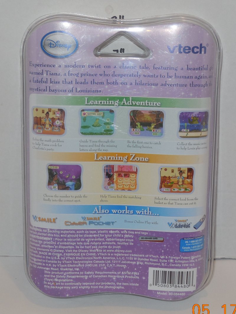 Image 1 of Vtech Vsmile V Motion Disney The Princess and The Frog Game Educational