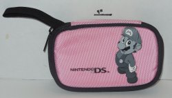 Nintendo DS Carrying Case Pink with picture of Mario On front