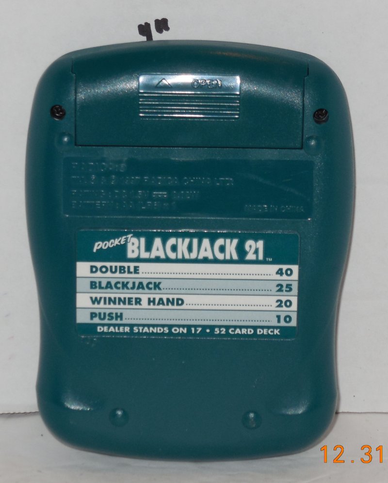 Image 1 of Vintage 1997 Radica Pocket Blackjack 21 Electronic Handheld Travel Game