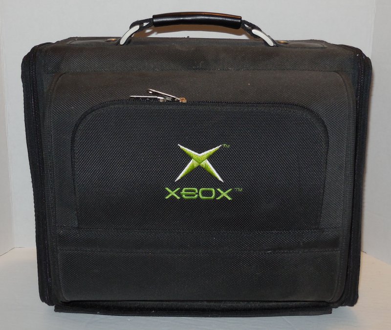 Image 1 of Vintage XBOX Travel Bag Carrying Carry Case with Shoulder Strap Black X Box