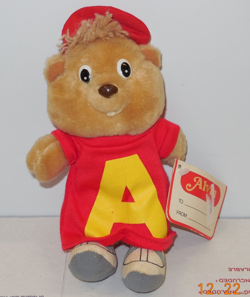 Image 0 of 1987 Burger King Alvin and the Chipmunks 8 Alvin plush toy RARE HTF with tag