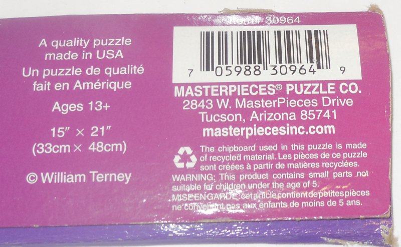 Image 1 of 500 Piece Jigsaw Puzzle Holly Night 15 x 21