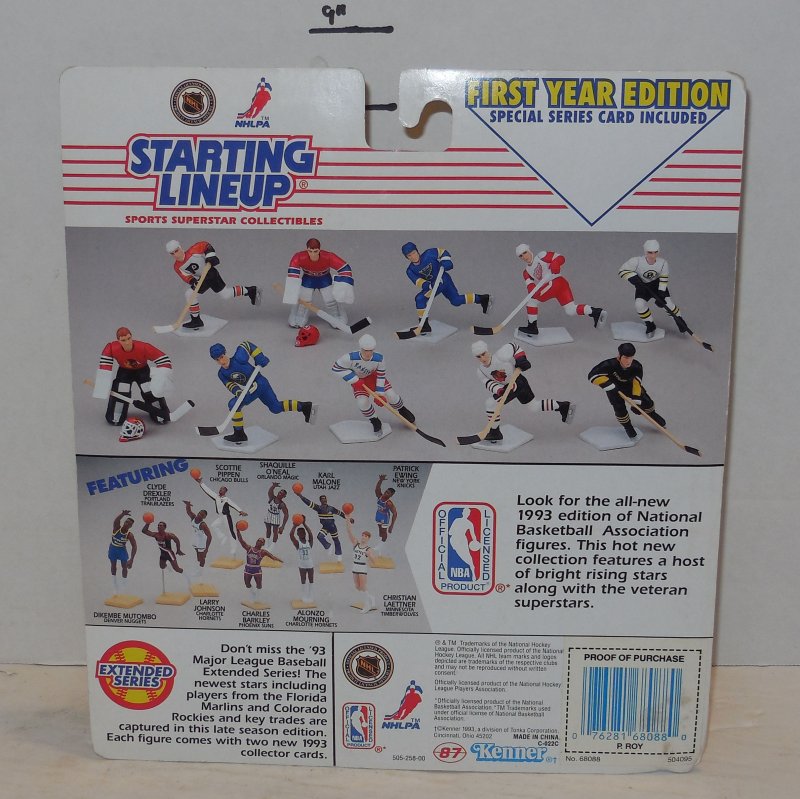 Image 1 of 1993 Kenner SLU Starting Lineup Hockey Patrick Roy Figure Canadians Avalanche NH