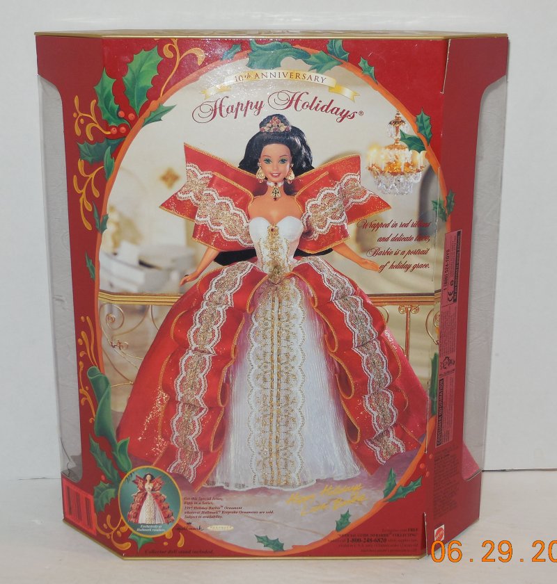 Image 2 of 1997 Happy Holidays Barbie Doll Collectors Edition RARE HTF Mattel