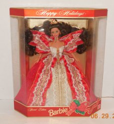 1997 Happy Holidays Barbie Doll Collectors Edition RARE HTF Mattel