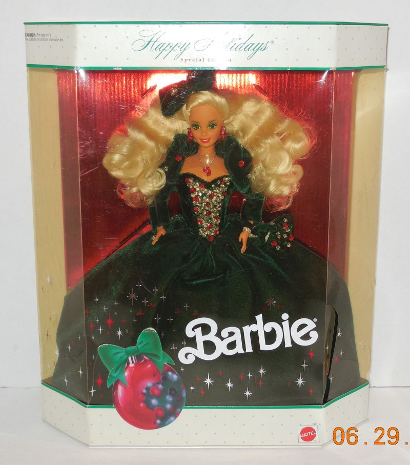 Image 0 of 1991 Happy Holidays Barbie Doll Collectors Edition RARE HTF Mattel