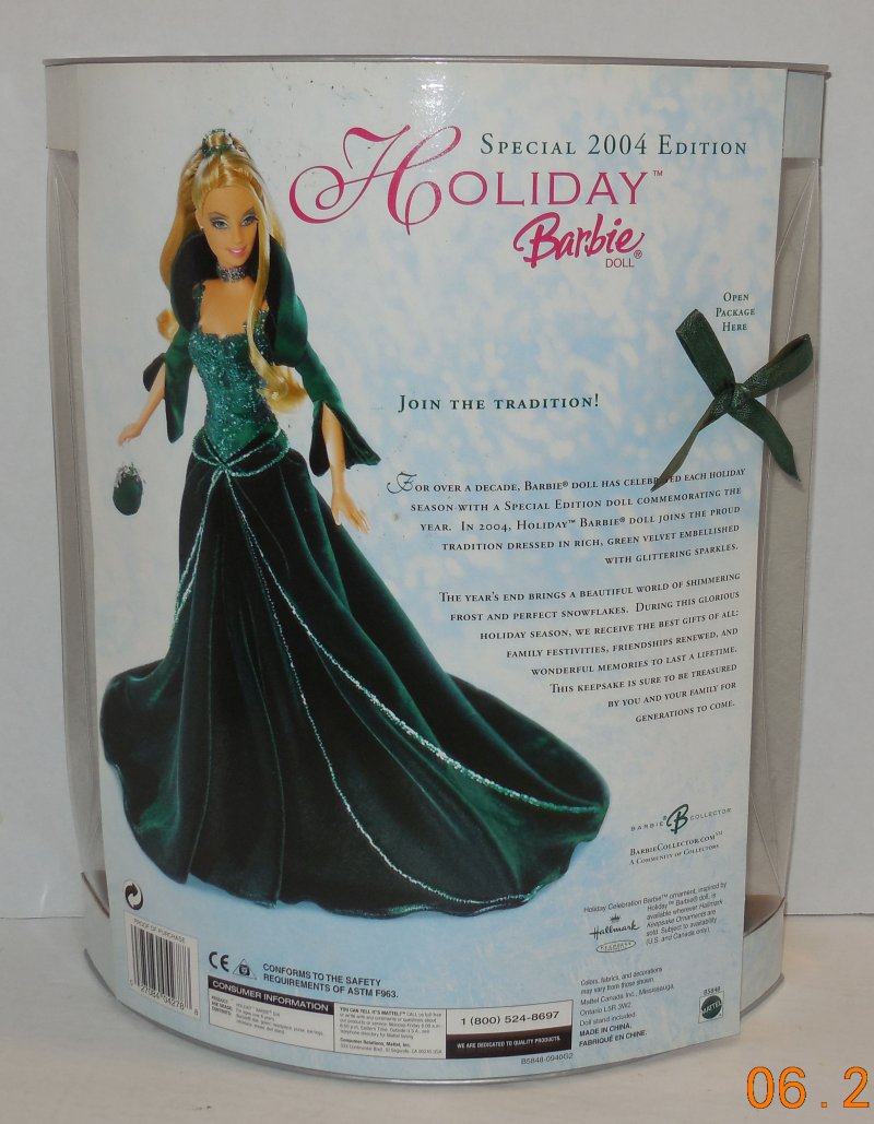 Image 2 of 2004 Special Edition Holiday Barbie Doll RARE HTF Mattel