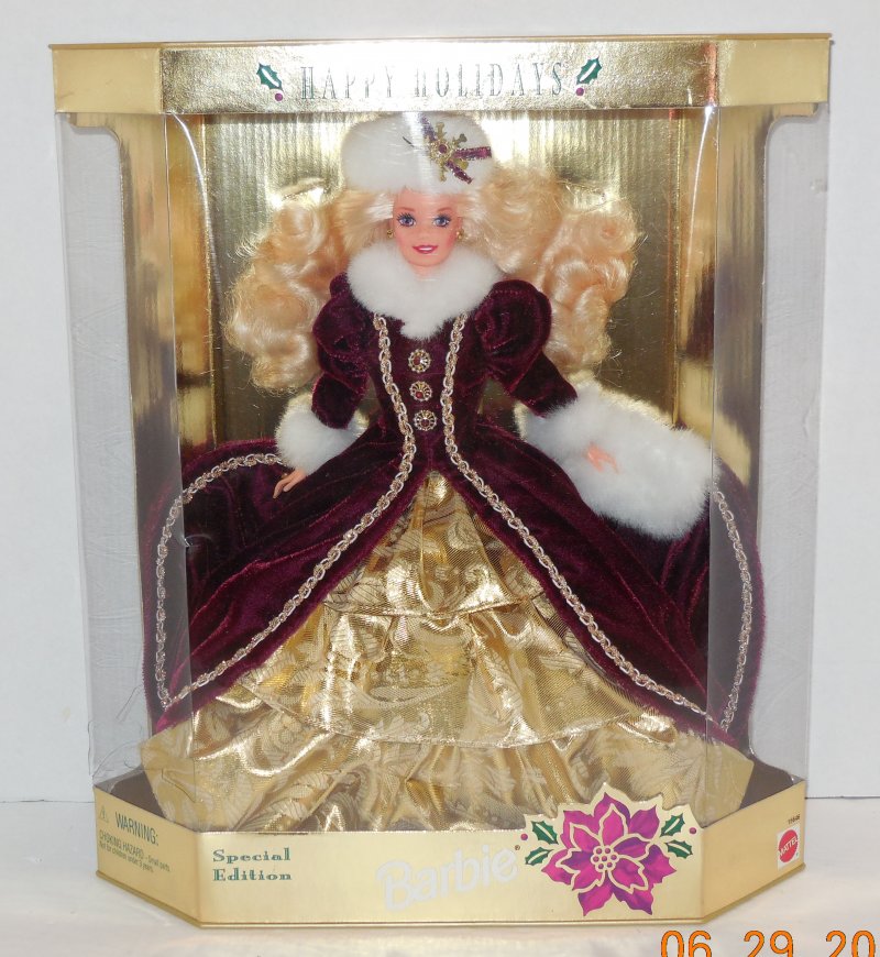 Image 0 of 1996 Happy Holidays Barbie Doll Collectors Edition RARE HTF Mattel