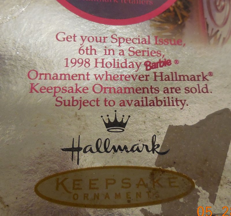 Image 5 of 1998 Happy Holidays Barbie RARE HTF Special Edition Mattel