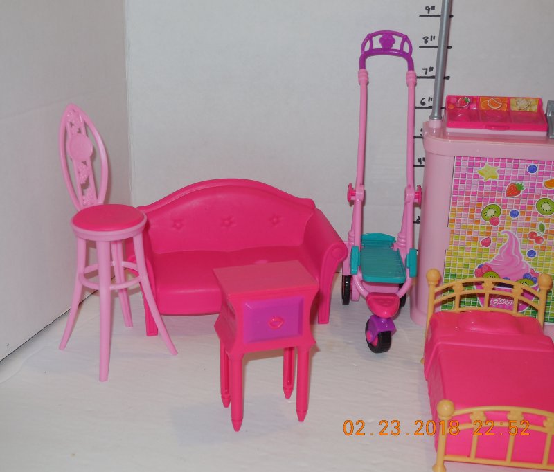 Image 1 of Huge Mattel Barbie Lot of 8 Doll House Accessories Beds Chairs and More