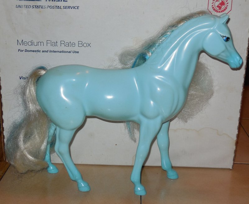 Image 0 of Mattel Barbie RAPUNZEL Wedding Dream team Horse (blue) Rare VHTF