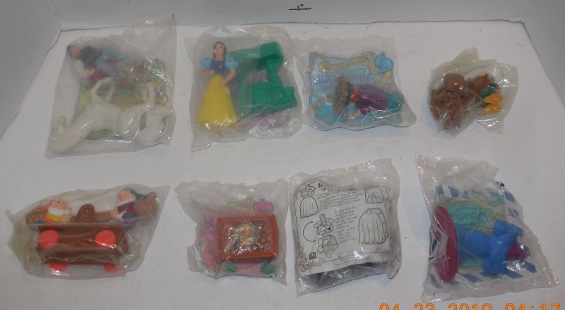 Image 3 of 1992 McDonald Happy Meal Toy Snow White & The seven Dwarf Set of 8 RARE MIP NIP