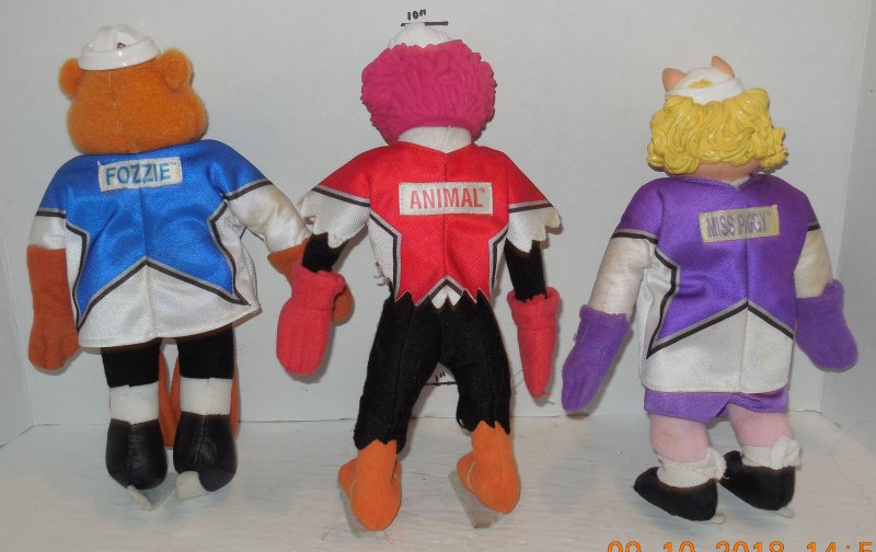 Image 1 of 1995 Mcdonalds NHL Muppet Players Lot of 3 Fozzie Animal Miss Piggy