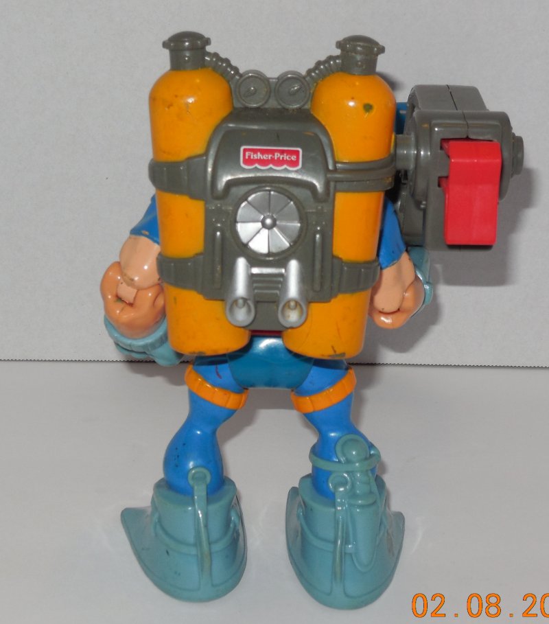 Image 1 of 1998 FISHER PRICE RESCUE HEROES SCUBA DIVER Gil Gripper FIGURE
