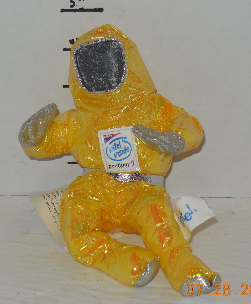 Image 0 of 1997 Intel Inside Pentium II Yellow Astronaut Man Plush 8