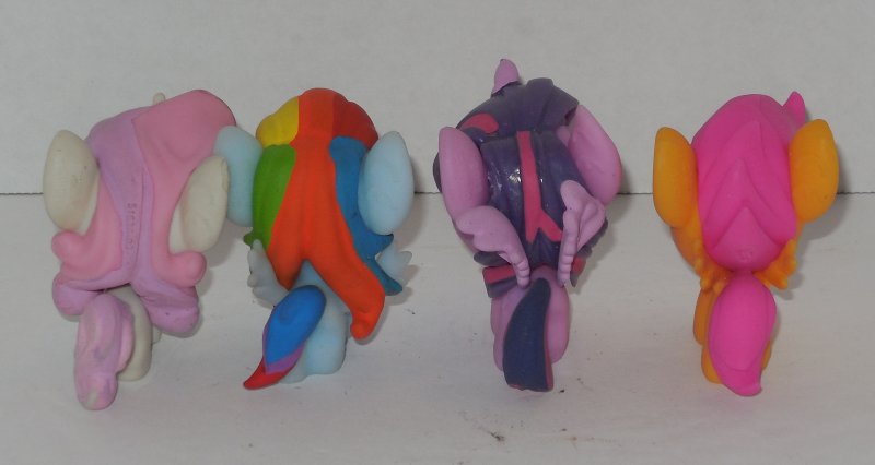 Image 3 of Lot of 4 MY LITTLE PONY MLP Squishy FASHEMS Mini Figures Pinkie Pie Rainbow Dash