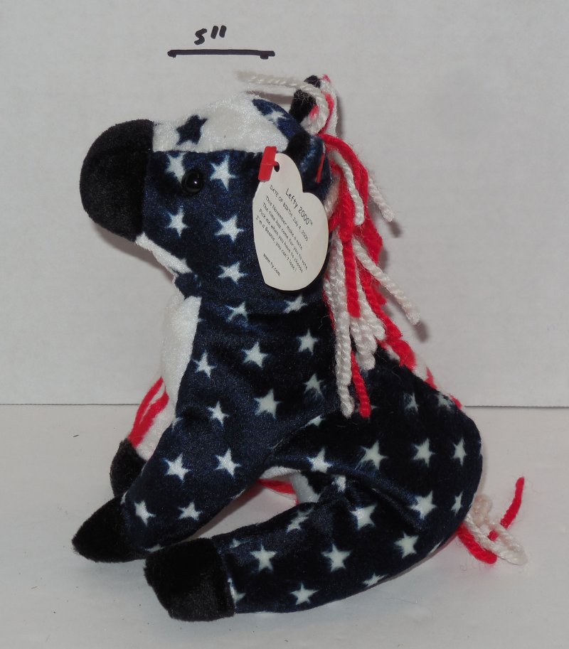 Image 2 of Ty Lefty The Donkey 2000 Election Beanie Baby plush toy