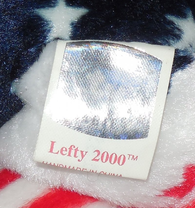 Image 4 of Ty Lefty The Donkey 2000 Election Beanie Baby plush toy