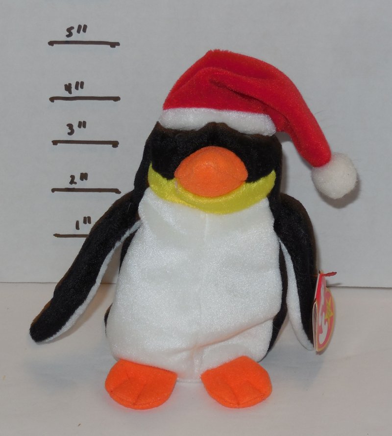 Image 0 of TY Zero Beanie Baby The Christmas Penguin plush toy