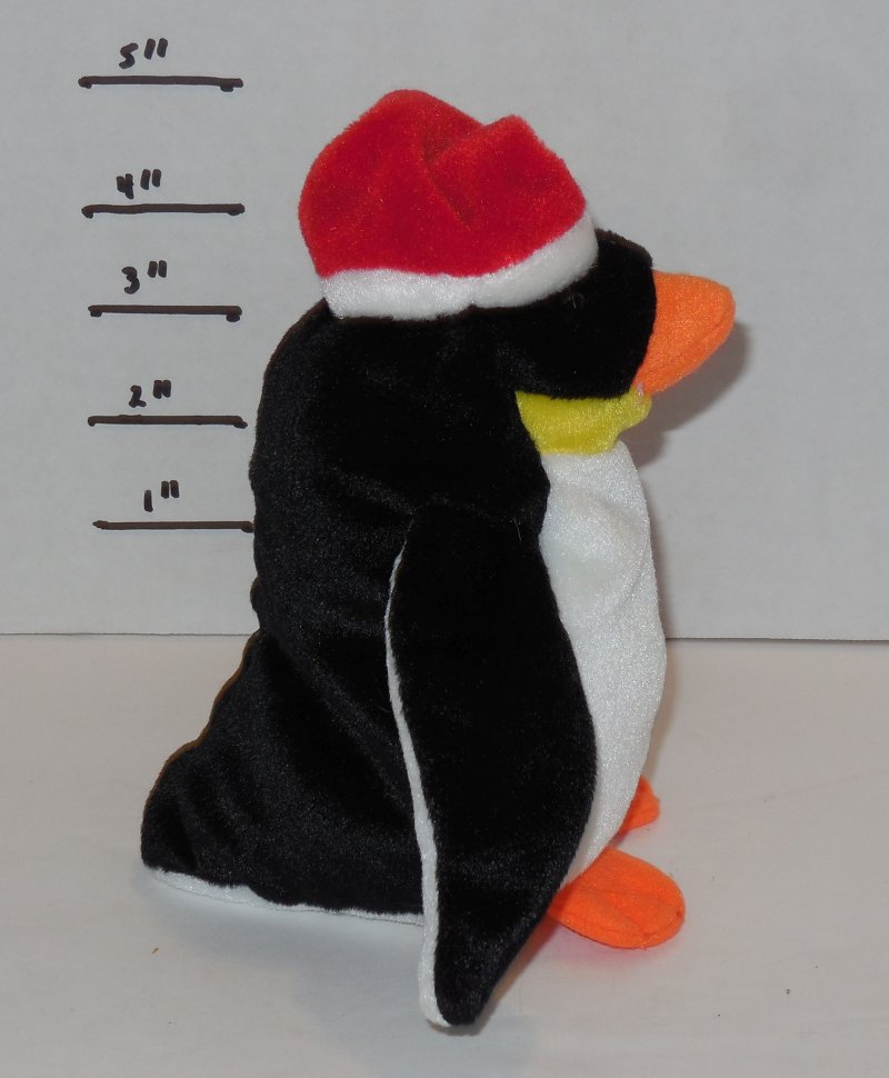 Image 3 of TY Zero Beanie Baby The Christmas Penguin plush toy
