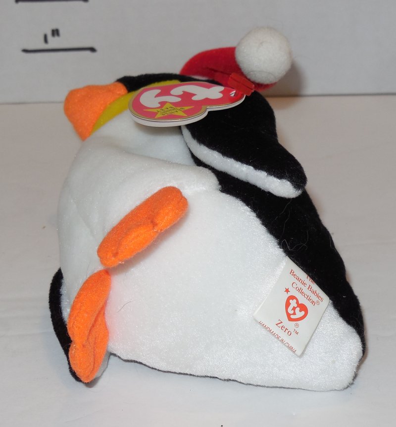 Image 4 of TY Zero Beanie Baby The Christmas Penguin plush toy