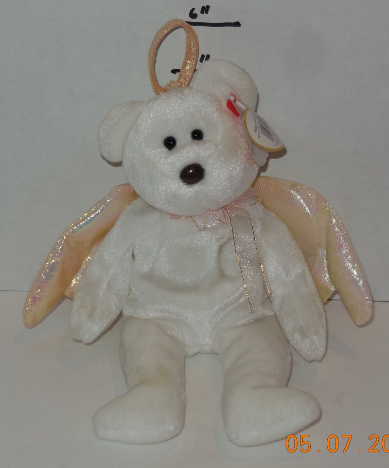 Image 0 of TY Halo Angel Bear Beanie Baby plush toy