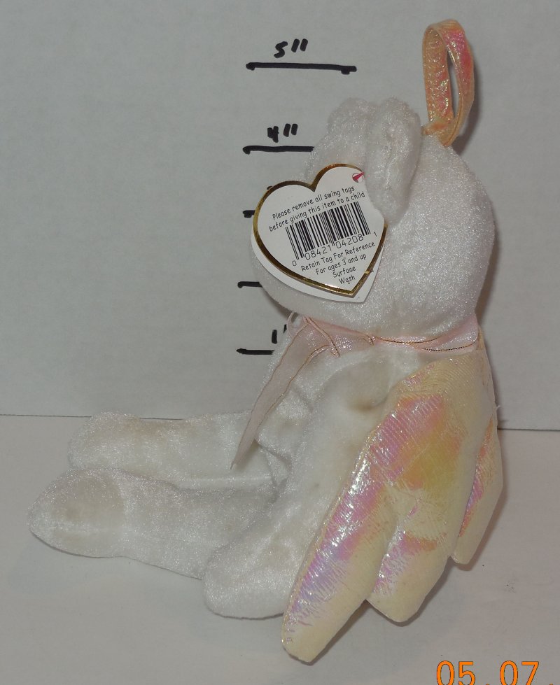 Image 1 of TY Halo Angel Bear Beanie Baby plush toy