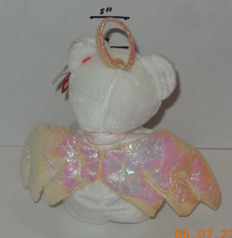 Image 2 of TY Halo Angel Bear Beanie Baby plush toy