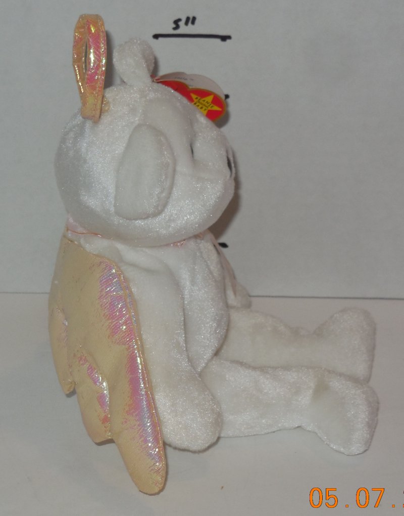 Image 3 of TY Halo Angel Bear Beanie Baby plush toy